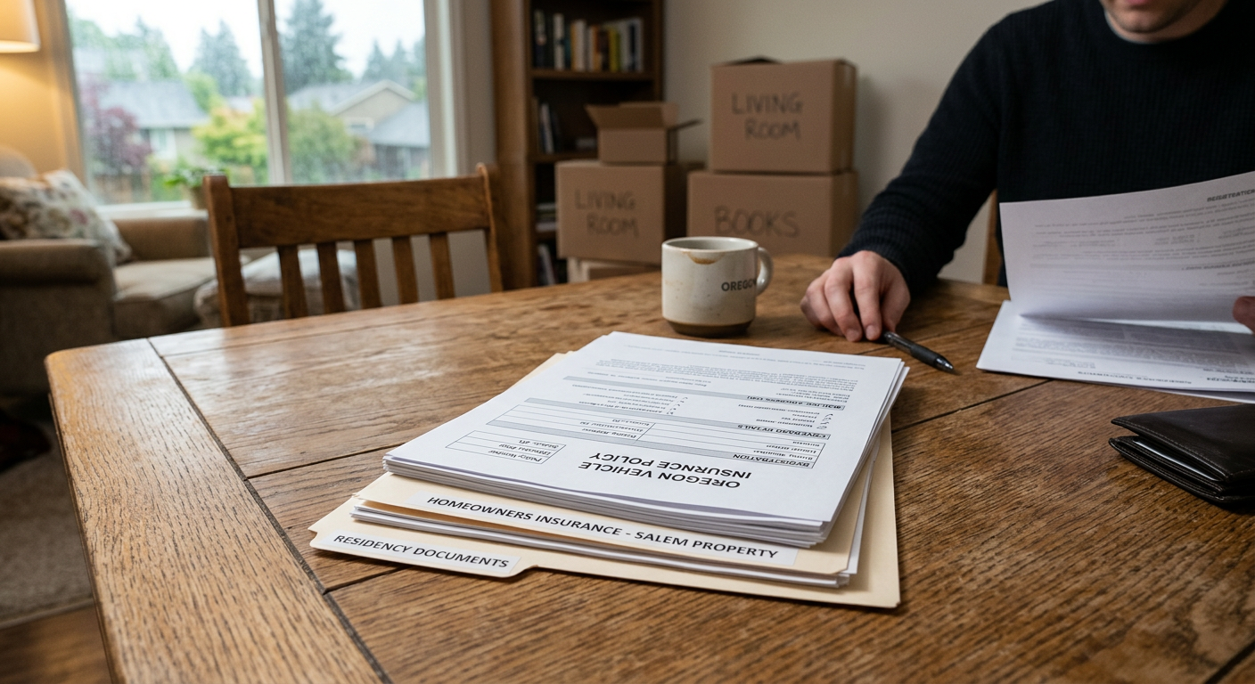moving to salem oregon - insurance paperwork and documents