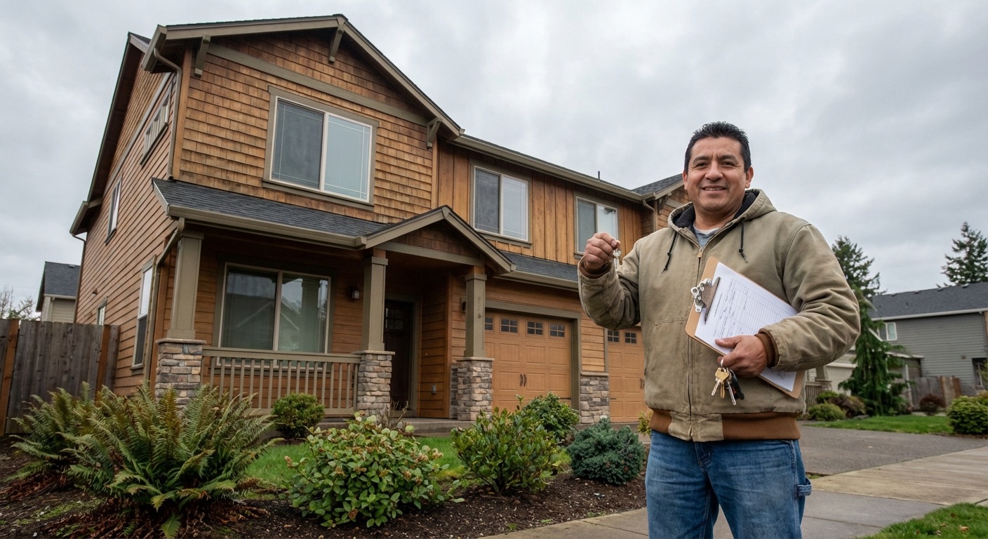 Dueño de propiedad rentada revisando su seguro para arrendadores en Salem, Oregon